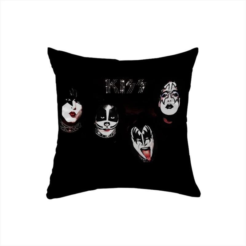 Наволочка 45x45 для подушек для кровати, дивана KISS Rock & Roll All Nite Party Домашний декор Подушка Уютные наволочки Декоративная лента Дакимакура