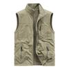 Men's Outdoor Double-sided Vest Autumn New Multi-pocket Youth Loose Vest Work Casual Jacket