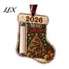 Festive Christmas Tree Decoration Stocking Shaped Cash Gift Ornament, Acrylic Money Holder Hanging Clear Ornament Decor, Xmas for Tree, Holiday Party