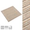 Ковровая плитка 20 шт. Полосатая бежевая 50 x 50 см 100% полипропилен