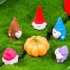 Resin Mini Gnome Figurines Mushroom Pumpkin Desktop Knick-knack Garden Elf  Easter Christmas