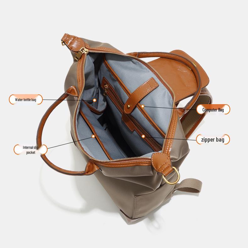 Стильный женский легкий нейлоновый рюкзак для поездок на работу: Путешествия, Школа, Бизнес, Большая вместимость, Колорблок, Водонепроницаемый