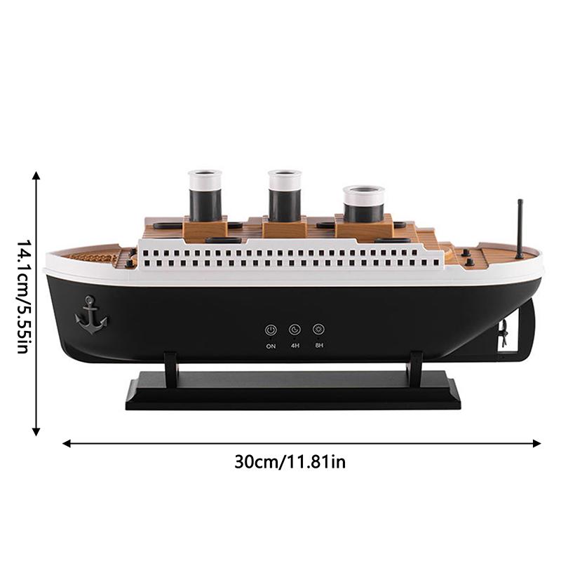Titanic Ship Model Decoration Air Humidifier 250Ml Essential Oil Diffuser Jellyfish Smoke Ring Spray Aroma Diffuser For Home