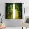2 шт., 2D плоская печать Шторы Рулонные шторы Бамбук Рассвет Универсальный Прочный Полиэстер (без удилища) Домашний декор для гостиной