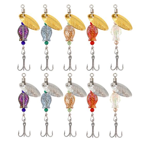 5 шт. Рыболовная блесна спиннербейт с тройными крючками, яркий цвет, компактная, портативная, рыболовные приманки, блесна, спиннербейты, набор