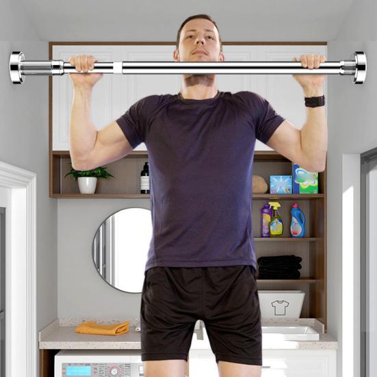 35/50CM Tension Curtain Rod Garland Holder Adjustable Expandable No Drilling Non-Slip Stainless