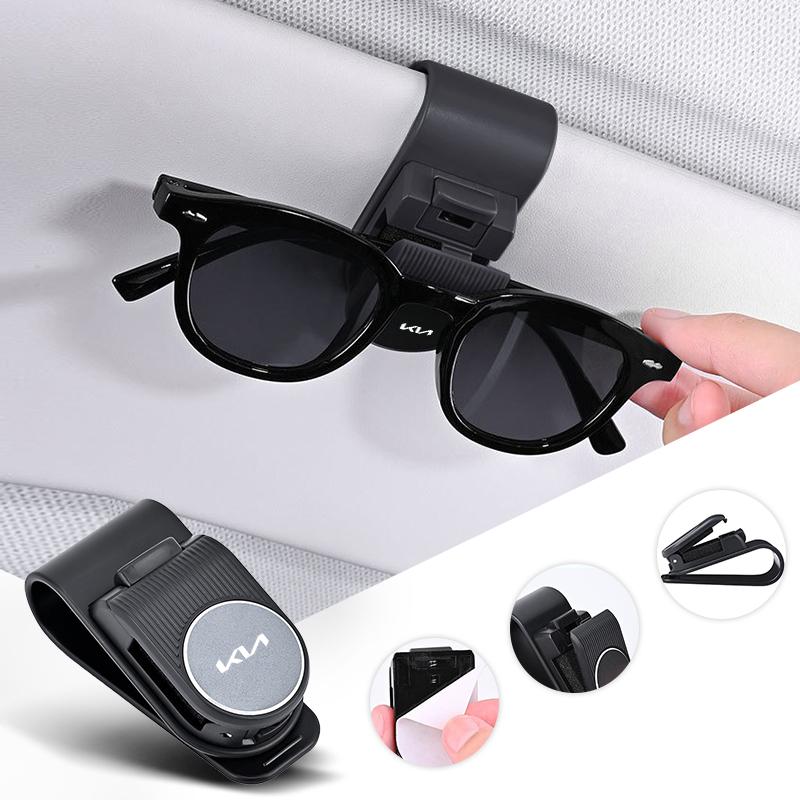 Keyring Car Sun Visor Glasses Clip Multifunctional Sunglasses Holder For KIA KN Pegas Sorento Soul Cerato Sportage OptimaNiroKX5 rnqt40