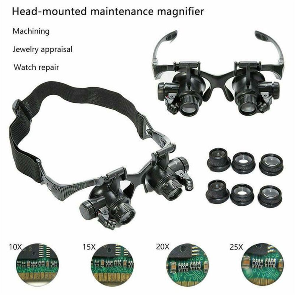 Инструменты со светодиодной подсветкой, увеличительное стекло, ювелирный микроскоп, увеличительная лупа