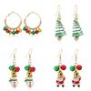 Праздничные рождественские серьги со снежинкой и колокольчиком для женщин, праздничный аксессуар, подарок