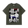 275 GSM Washed T-shirts 100% Cotton Jujutsu Kaisen V39 Print Unisex Heavy Cotton T Shirt