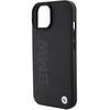 Bmw Leather Hot Stamp Case For Iphone 15 - Black