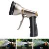 Garden Hose Nozzle Heavy Duty Metal Hose Nozzle with 9 Spray Patterns Leak-proof Water Sprayer with Anti-slip Handle for Cleaning Watering Car Washing
