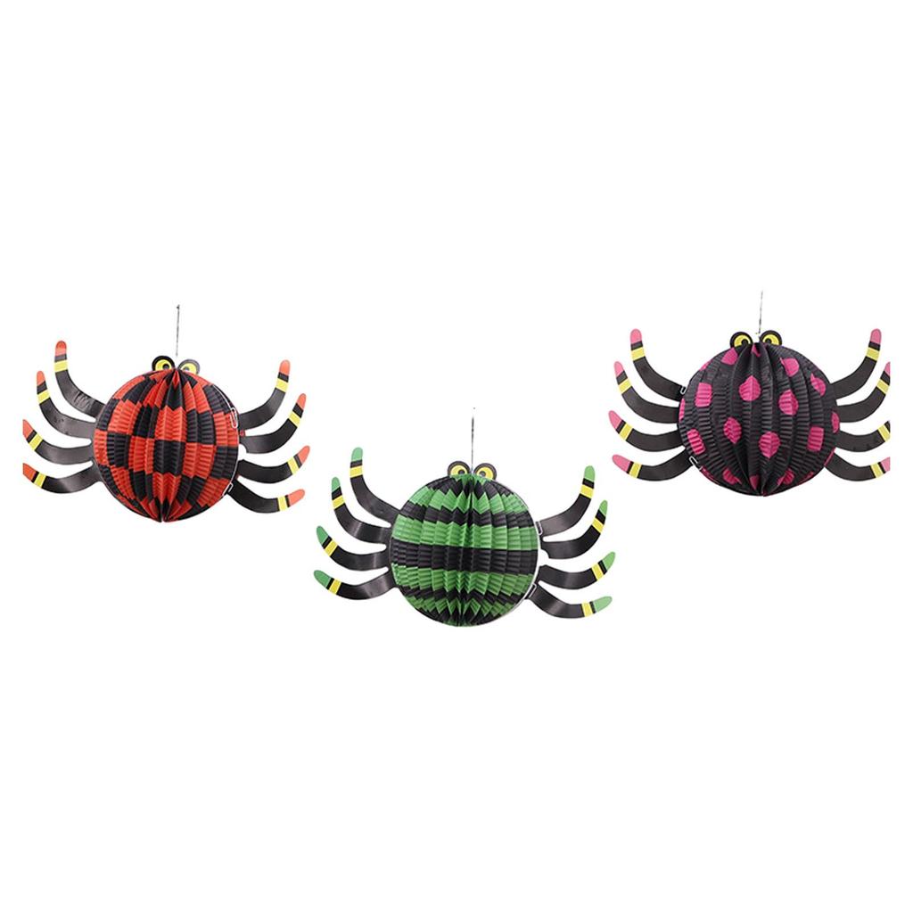 3 шт. бумажный фонарь на Хэллоуин, декоративный домашний декор, складные сотовые бумажные фонарики для внутреннего/наружного балкона, садовых дверей, двора