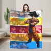 Warm Soft Blankets Boy Girl Epic Multi-Character D-Dragon B-Ball Manga Throw Blanket  Flannel Bedspread For Home Decor Bed Cover