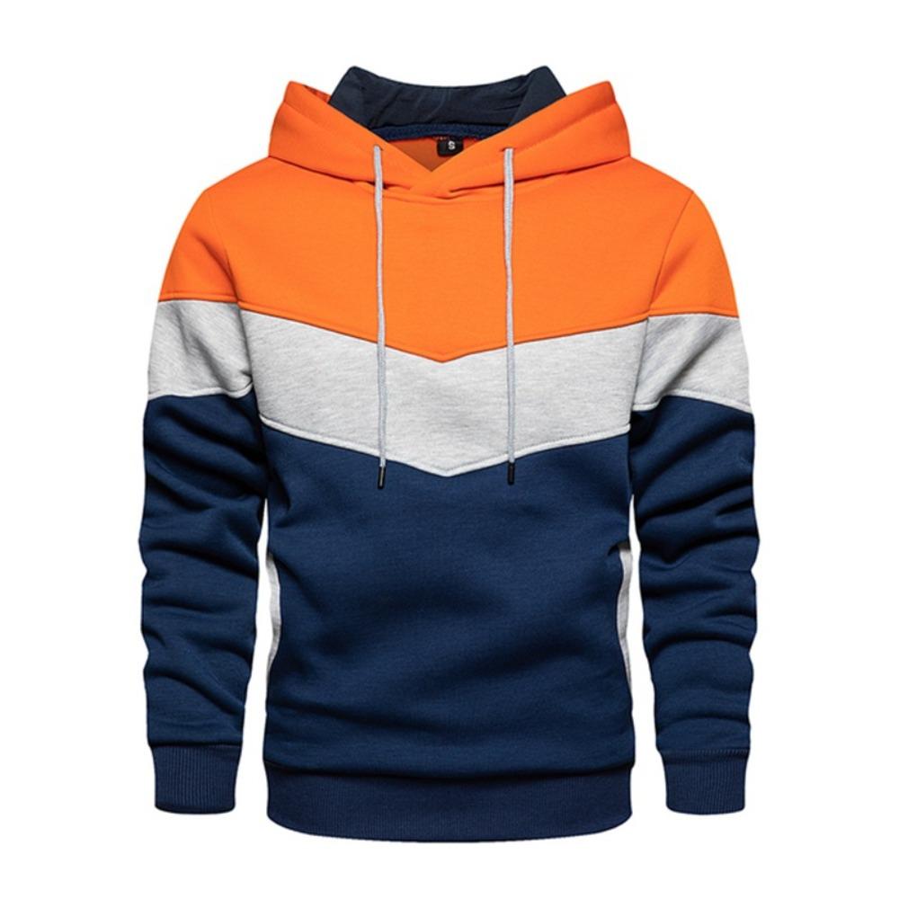 Мужские толстовки с капюшоном Color Blocking Sweatshirt Мужские толстовки с капюшоном с длинным рукавом Мужские облегающие повседневные спортивные костюмы для мужчин