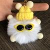Милый брелок из искусственного меха в виде кролика-эльфа с солнцезащитными очками для женщин