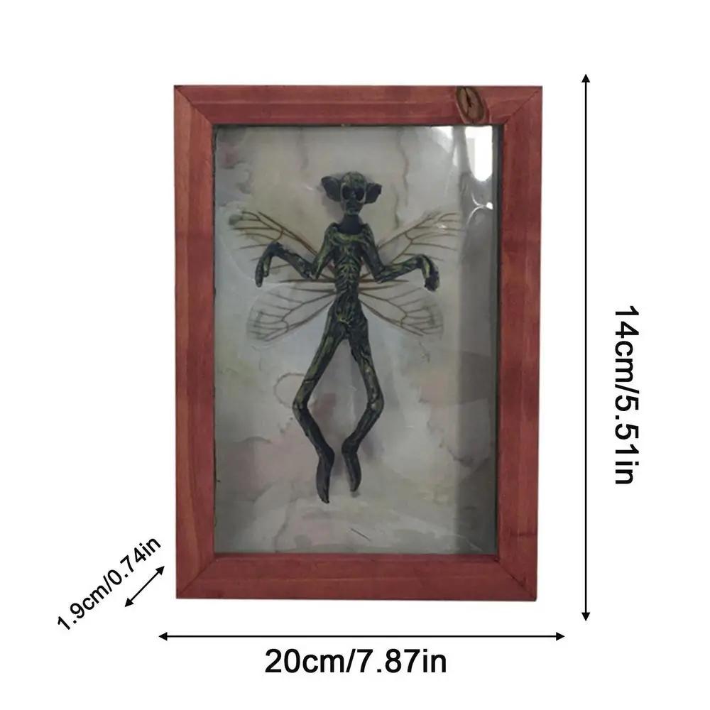 Mysterious Ghost Specimen Photo Frame Bat Display Resin Gothic Picture Frames Decor Oddities and Curiosities Taxidermy Animals