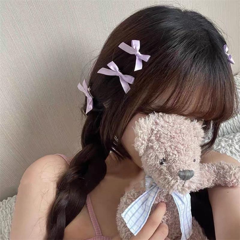 2/4/6 шт., мини-заколки для волос с бантом, милая фея, лента с бантом, заколки для волос, зажимы для девочек, зажимы для девочек, головной убор, женские головные уборы, аксессуары для волос