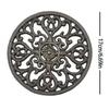 Прочная круглая подставка из кованого железа, термостойкая, защищает от царапин на столах и столешницах, плотная, незаменимая на кухне