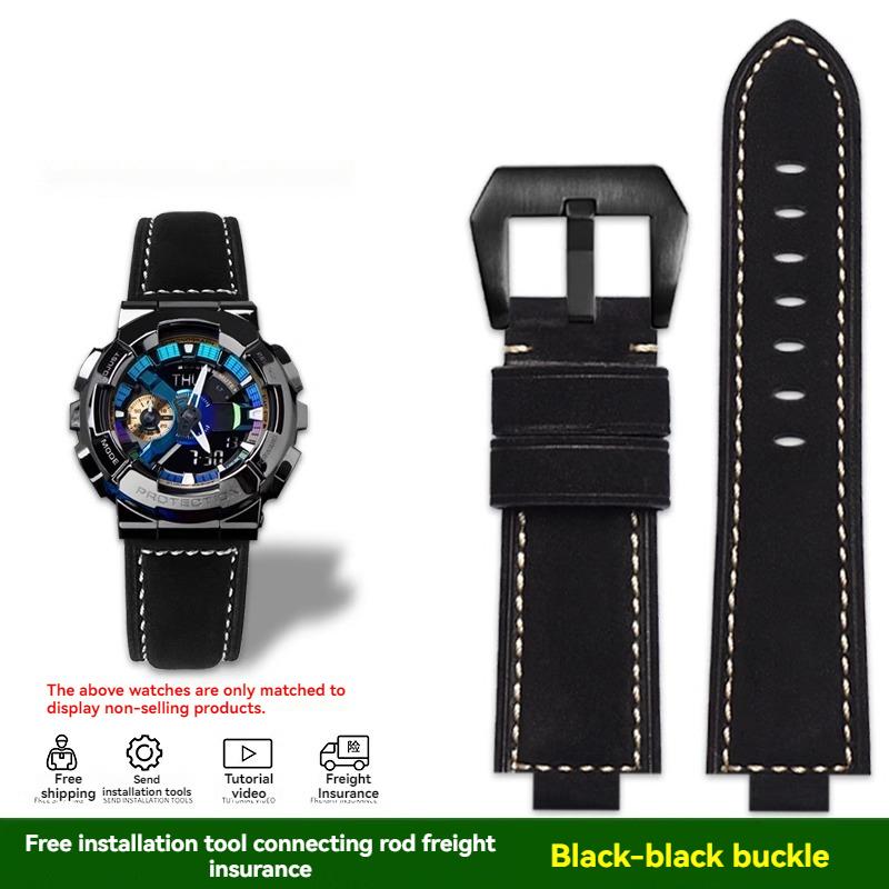 Для Casio Small Steel Cannon GM-110 GM110 GM6900 GM-6900 Модифицированный ремешок для часов из винтажной воловьей кожи Мужской винтажный ремешок 16 мм