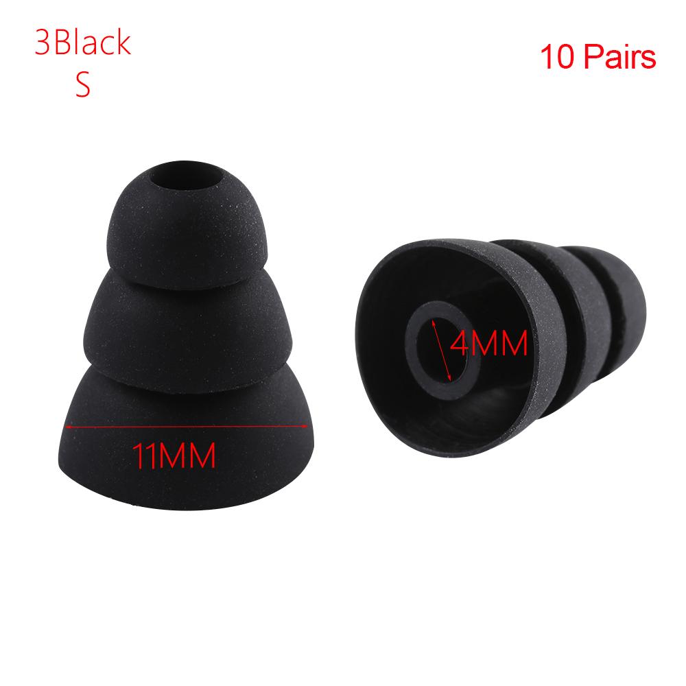 Пары универсальных колпачков 4 мм, резиновые вкладыши, сменные наушники-вкладыши, силиконовые насадки для наушников