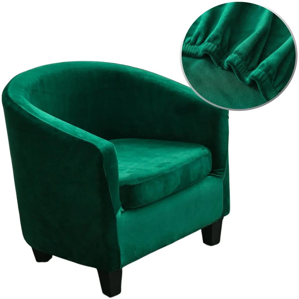 Плюшевые Велюровые Чехлы на Кресло-Тюб Чехол на Клубное Кресло Чехол на Подушку 2-Piece Эластичный Мягкий Моющийся Защитный Чехол для Кресла Дивана Мебели