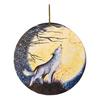Животное Украшение 2D Плоский Акриловый Кулон Животное под Луной Подвесное Украшение для Рождественских Елок