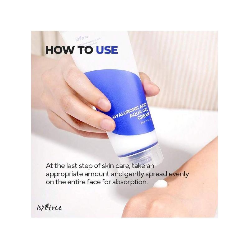 Isntree Hyaluronic Acid Aqua Gel Cream 100мл | Корейский уход за кожей | Легкий увлажняющий гель | Быстро впитывающийся увлажняющий крем