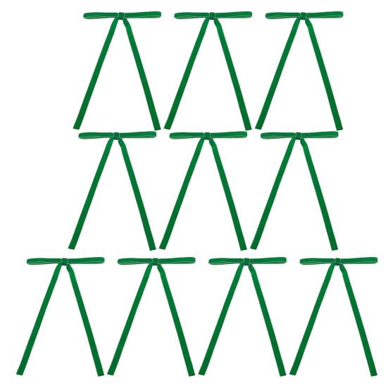 10 шт. бархатных рождественских бантов, винтажные рождественские елочные бархатные ленты, банты, декор для