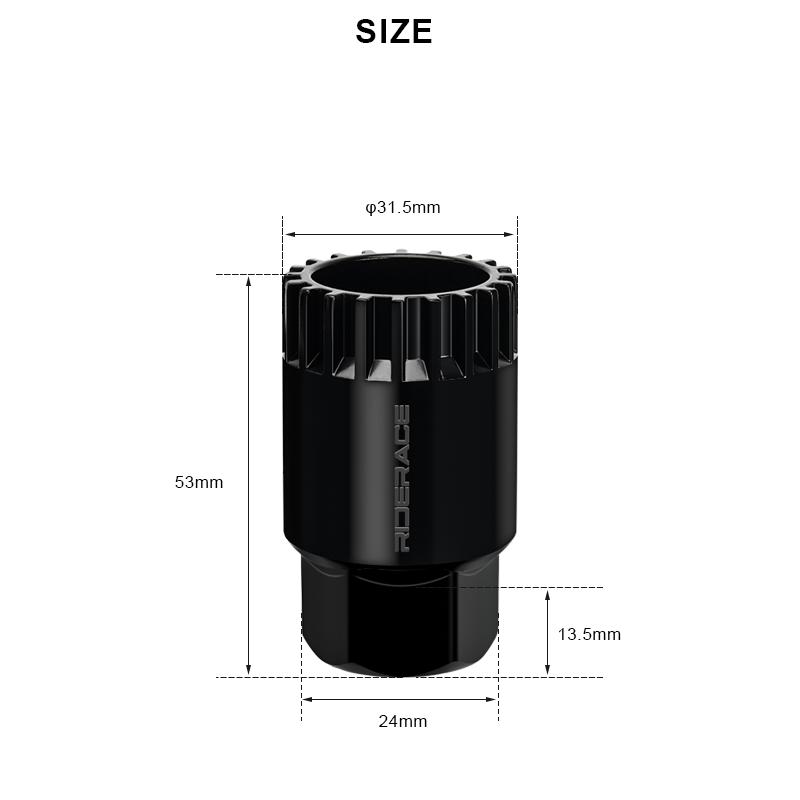 Bicycle Bottom Bracket Removal Tool BB Puller 20 Teeth Black Mountain Road Bike Sleeve Wrench Maintenance MTB Repair Tools