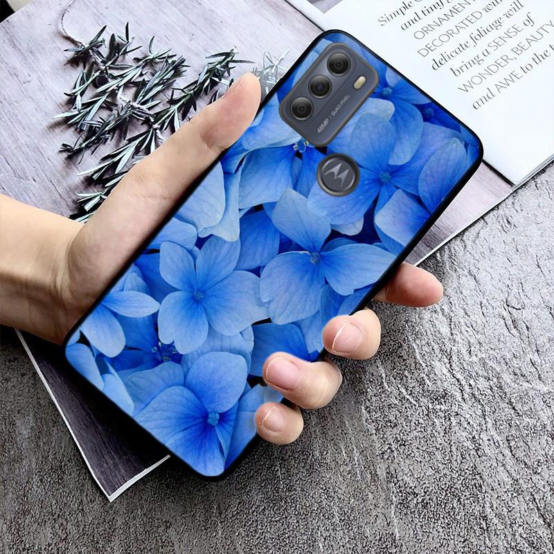 Чехол для телефона с цветком гортензии для Motorola Edge 50 40 Pro 40 30 Ultra Neo G Power G Stylus G Play E32 E20 E40