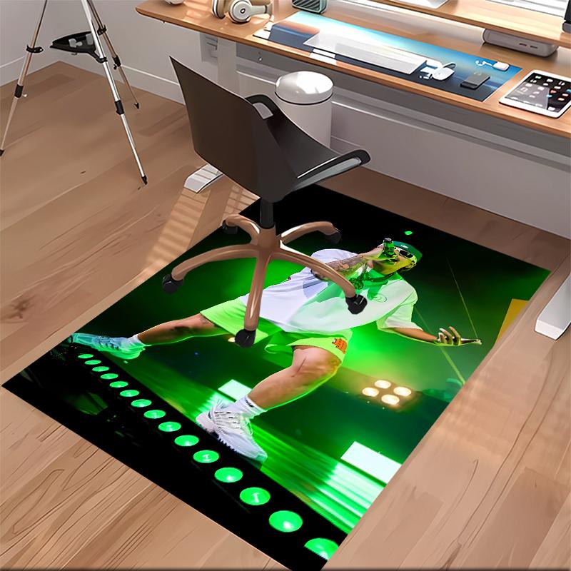 1pc feid Print Area Rug - Soft, Washable Non-Slip Indoor Mat for Office Chairs, Living Room, Home Office Decorative Rug