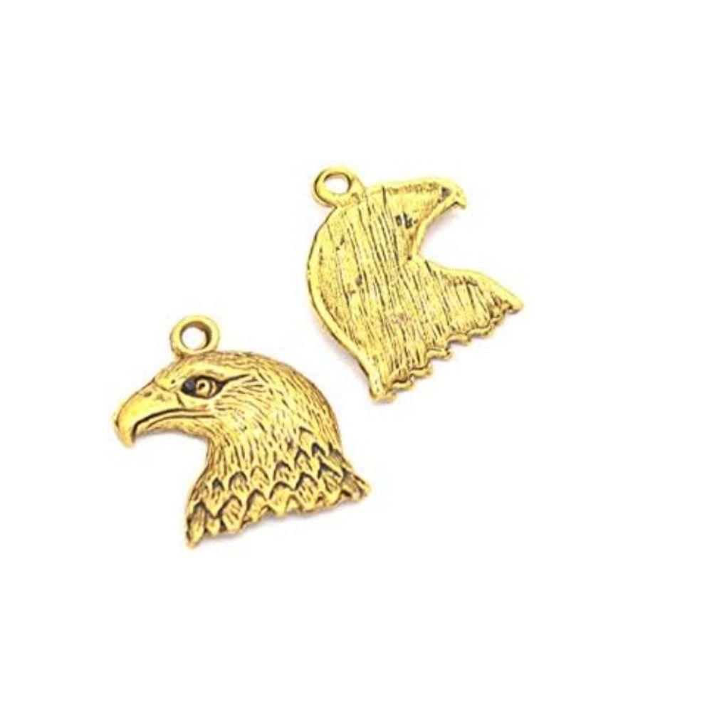 100Pcs Eagle shape Animal Head Charms Alloy DIY Charms Gold Alloy Eagle Head Charms Anklets