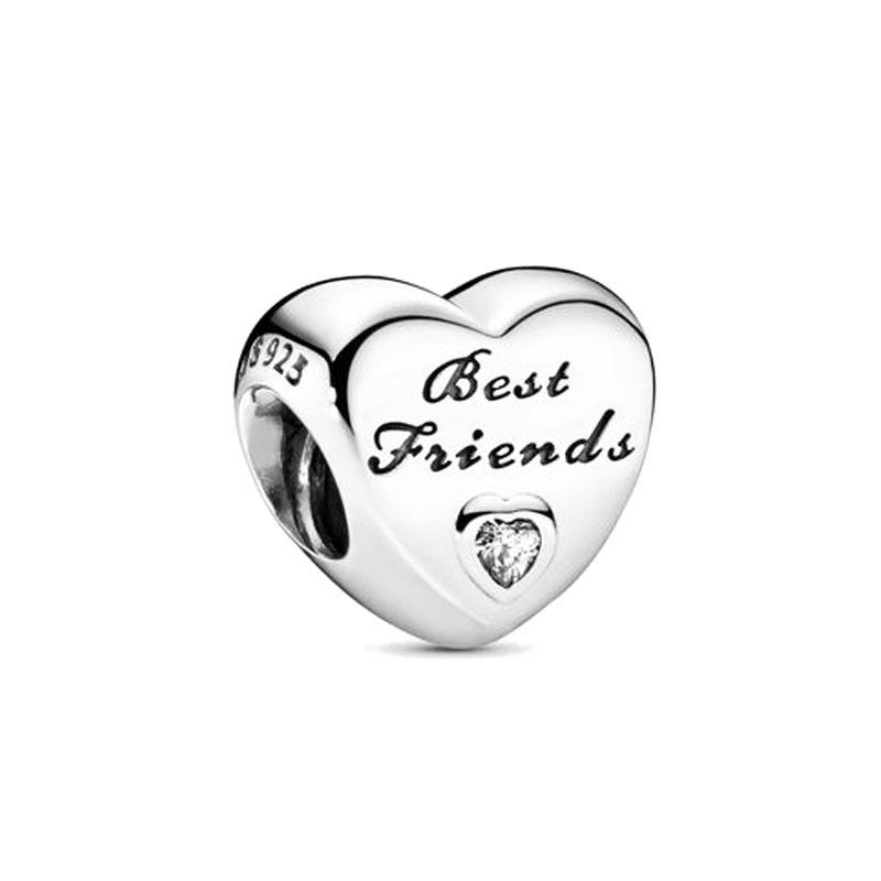 Новые медные шармы Сердце Люблю тебя навсегда Мама Тетя Бусины Подходят для оригинального браслета DIY Подарок Женщинам