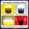 JPV74 Waterproof 12-48V Motorcycle Spotlight Red and Blue Strobe Lamp for Motorbike