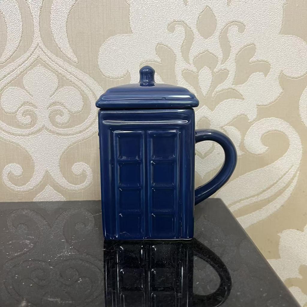 Керамические полицейские будки кружки телефонные кружки с крышками новинка кофе креатив ретро британский стиль парный набор напитков смешной