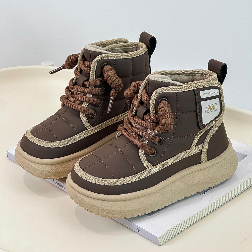 Зимние новые детские сапоги корейской версии модные повседневные сапоги из двух хлопковых сапог в Китае сапоги из хлопка для мальчиков