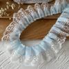 Luxury Blue Lace Trim Ruffle Flounce for DIY Dress Decoration