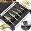 1PC HSS Titanium Coated Set Hex Shank Step Cone Drilling Bit for Metal Wood Drill Hole Cutting Tools