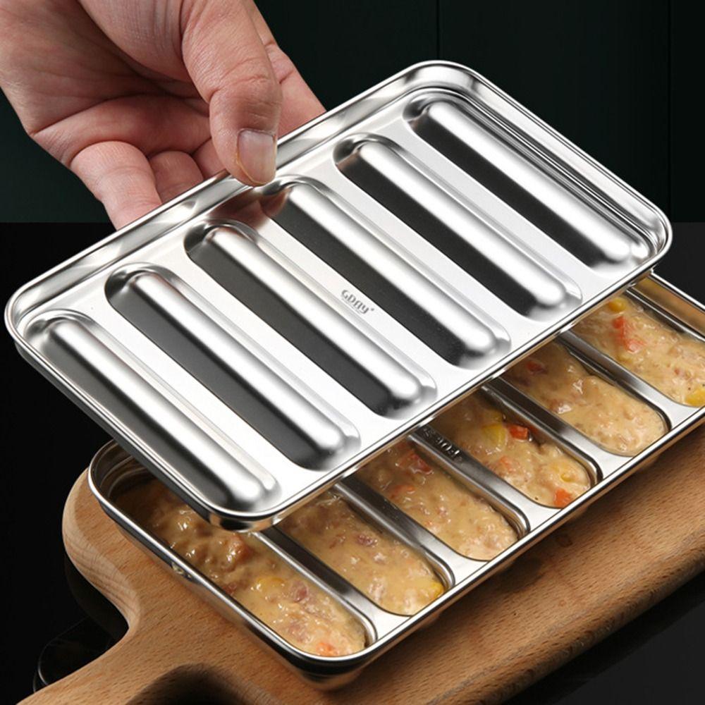 Oven Household Homemade DIY Ham Mould 6-Cavity Hotdog Maker Meat Tool Sausage Mold Food Supplement