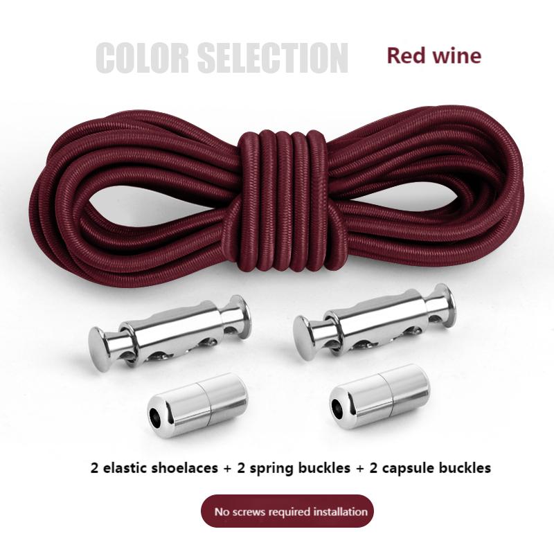 Эластичные шнурки без завязок, круглые шнурки с металлическим замком без завязок, кроссовки, ботинки, шнурки для детей и взрослых, быстрые ленивые шнурки для обуви
