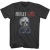 Футболка Motley Crue с черепом и манжетами, дым, музыка