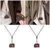Retro Styles Hanging Neck Bag Pendant Necklace with Leather Materials for Earphones and Coin Portable and Sturdy