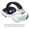 RGB-подсвечиваемый ремешок для VR-шлема Meta Quest 3 - Быстрозаряжаемая батарея 8000 мАч и дизайн для снятия давления для повышенного комфорта