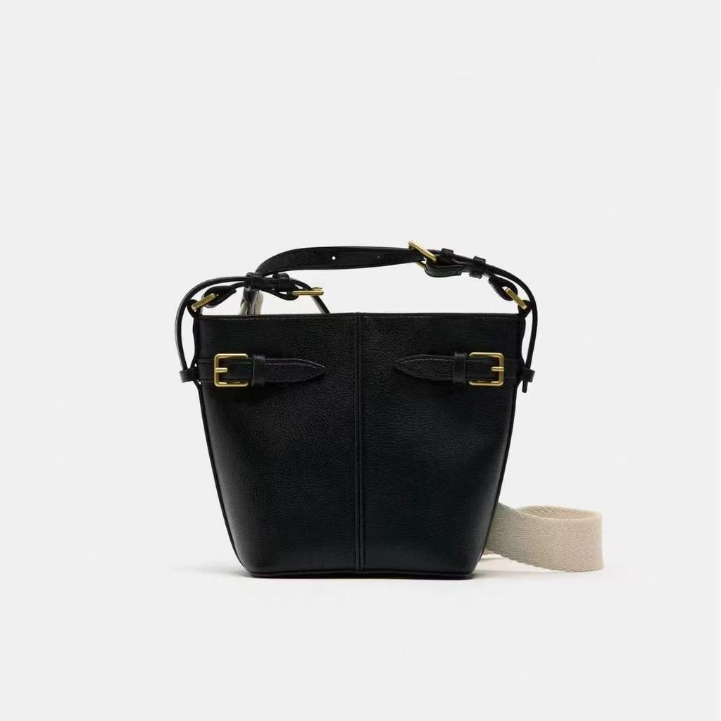 Новое поступление, женская модная сумка-ведро через плечо с пряжкой-булавкой и ленточным плечевым ремнем