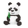 Linkgo Panda Мини Строительные Блоки Творческий DIY Бамбуковая Модель Микро Кирпичики Фигурки Игрушки Для Детей Подарок на День Рождения