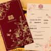Креативная свадебная открытка с горячим тиснением в китайском стиле 2023 г.