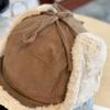 Женская зимняя ветрозащитная теплая шапка-ушанка с подкладкой из натуральной овчины для катания на лошади и лыжах