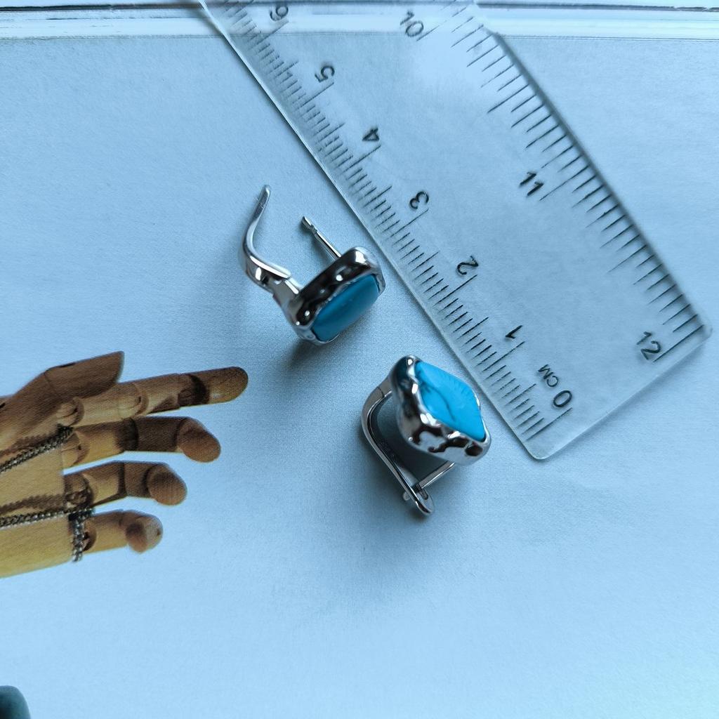 Silver Earrings with Turquoise (60002227)