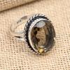 Smoky Topaz Gemstone Handmade 925 Sterling Silver Ring Jewelry For Thanksgiving